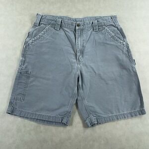 Vintage Carhartt Shorts Mens 36 Gray Cargo B147 Original Fit Hiking Outdoors Y2K